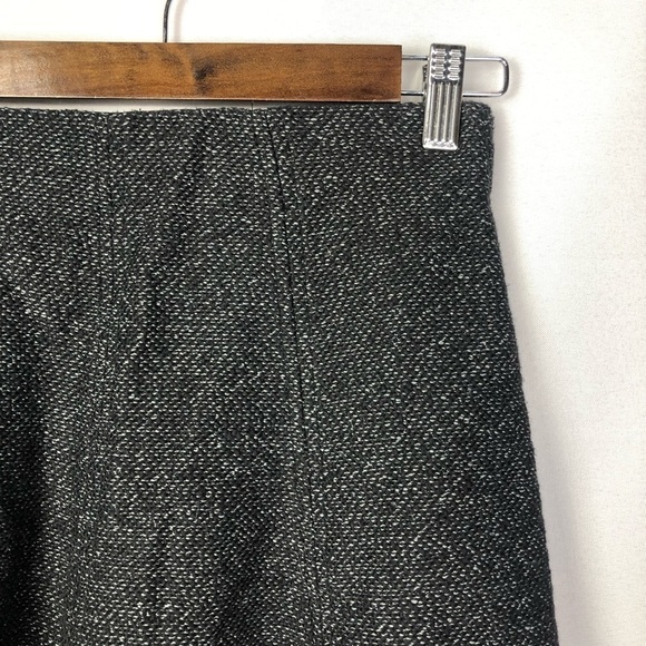 LOFT Black Tweed A-Line Skater Flounce Mini Skirt XXSP - Picture 4 of 4